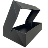 Karton Sushi-Box, Sichtfenster, 152×100x40mm, Schwarz