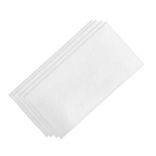 Tissue-Servietten mit Kopffalz, 33 x 33 cm, 2-lagig, 1/8 Falz, Weiß
