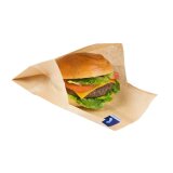 Burger-Taschen, Papier, Klebeverschluss, braun, 150x165x247mm