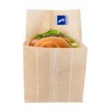 Burger-Taschen aus Papier, mit Klebeverschluss, braun, 15 x 16,5 x 24,7 cm