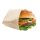 Burger-Taschen, Papier, Klebeverschluss, braun, 150x165x247mm