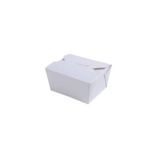 Karton-Menü-Box, PE-Beschichtung, 600ml, 125x105x65mm, weiß