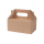 Geb&auml;ckbox mit Tragegriff, Karton, faltbar, kraft, 18 x 11 x 9 cm