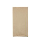 Flachbeutel aus Papier, 15 + 6 x 28 cm, braun