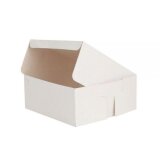 Karton-Tortenbox, 230x230x100mm, Weiß