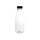 rPET Trinkflaschen, 500ml, schwarzer Deckel, Transparent