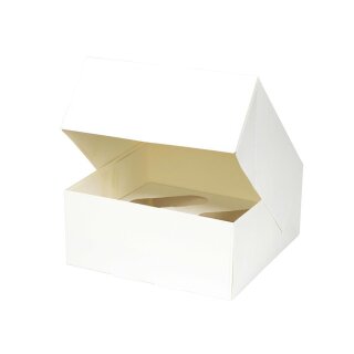 BIO Karton-Cupcake Box, PLA-Sichtfenster, 4er, 170x170x77mm, weiß