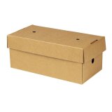 Burger-Box, Karton, faltbar, kraftbraun, 24 x 12 x 10 cm