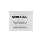Zuckertütchen mit weißem Zucker Fair Trade,...