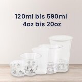 BIO PLA-Trinkbecher, 400ml/16oz, Ø95mm, Transparent