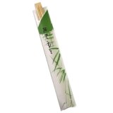 Einweg Essstäbchen aus Bambus, in Papierhülle...