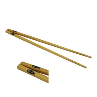 Essstäbchen aus Bambus, mit "Fischmotiv" Motiv, Mehrweg, 24 cm, braun