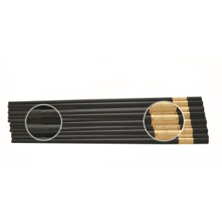 Essst&auml;bchen aus Kunststoff, Mehrweg, 27 cm, schwarz-gold