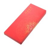Essstäbchen aus Bambus, 5er Set mit Geschenkbox, mit "Asia" Motiv, 24 cm, rot-braun
