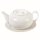 Teekanne + Untertasse, für 3 Personen, ca. 900 ml, Ø 15 x 9,5 cm