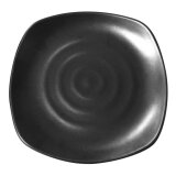 Servier-Teller aus Melamin, schwarz, 22,5 x 3 cm