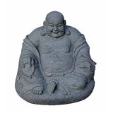 Granit Buddha Gartenfigur Feng Shui, Höhe 40 cm