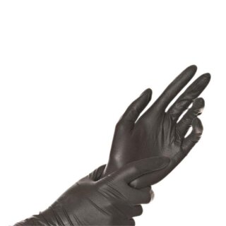 Latex-Handschuhe S, puderfrei, schwarz