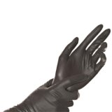 Latex-Handschuhe L, puderfrei, schwarz