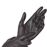 Nitril-Handschuhe M, puderfrei, Schwarz
