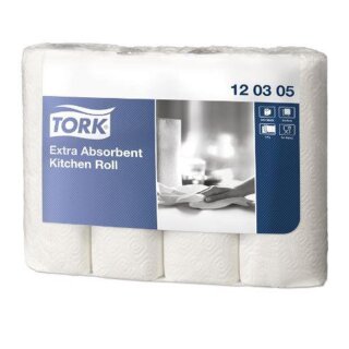 Küchenrollen 4er-Beutel weiß, 3-lagig, 120305 26 x 24, 7 cm, 51 Blatt, VPE 12 x 4