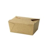 Food-Box aus Karton, 1200ml, 16,5 x 12,5 x 7 cm, braun