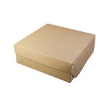 Karton-Tortenbox, 220x220x90mm, Kraft-Braun