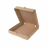 Pizza-Karton, recycelbar, eckig, braun, 425x425x40mm