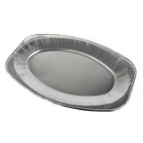 Aluminium-Servierplatte, oval, silber, 430x290mm