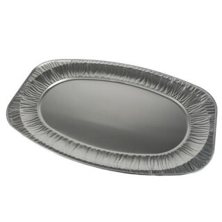 Aluminium-Servierplatte, oval, silber, 547x358mm