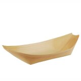 Holz-Einwegschalen, "Schiffchen", 25x10cm