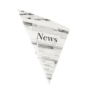 Pergamentersatz-Spitztüte, fettdicht, 230mm, gefädelt, "Newsprint"