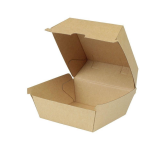Burger-Box aus Kraftkarton, 13 x 14 x 8 cm, kraftbraun