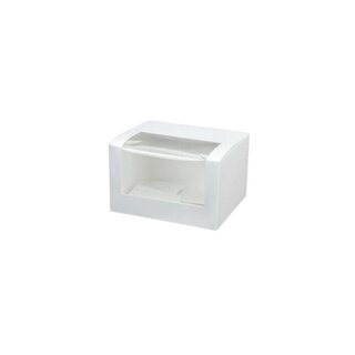 BIO Karton-Cupcake Box, PLA-Sichtfenster, 130x110x80mm, weiß