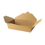 Food-Box aus Karton, 1100 ml, 21,5 x 16 x 4,8 cm, braun