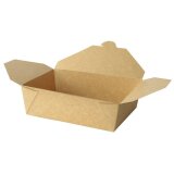 Food-Box aus Karton, 1500 ml, 21,5 x 15,5 x 6,5 cm, braun