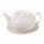 Teekanne + Untertasse, für 1 Person, ca. 480 ml, Ø 11,5 x 7,2 cm