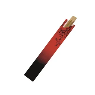 Essstäbchen, 210mm, Papierhülle, "Fuji", rot