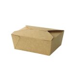 Food-Box aus Karton, 1150 ml, 17 x 13,7 x 6,4 cm, braun