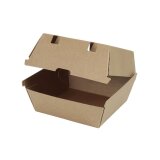 Burger-Box aus Kraftkarton, 16,8 x 15,4 x 9,8 cm, braun