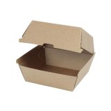 Burger-Box, Karton, eckig, kraftbraun, 16,8 x 15,4 x 9,8 cm