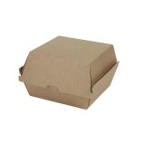 BIO Karton-Burger Box, eckig, 168x154x98mm, braun