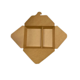 Food-Box aus Karton, 2-geteilt, 21,3 x 15,5 x 4,6 cm, braun