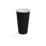 Pappbecher, 560ml, 20oz, Ø90mm, Schwarz, FSC