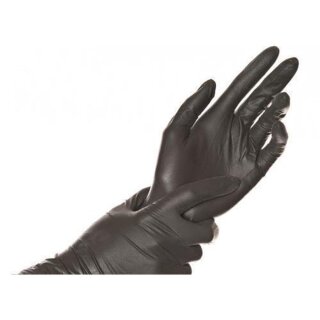 Nitril-Handschuhe, puderfrei, Schwarz